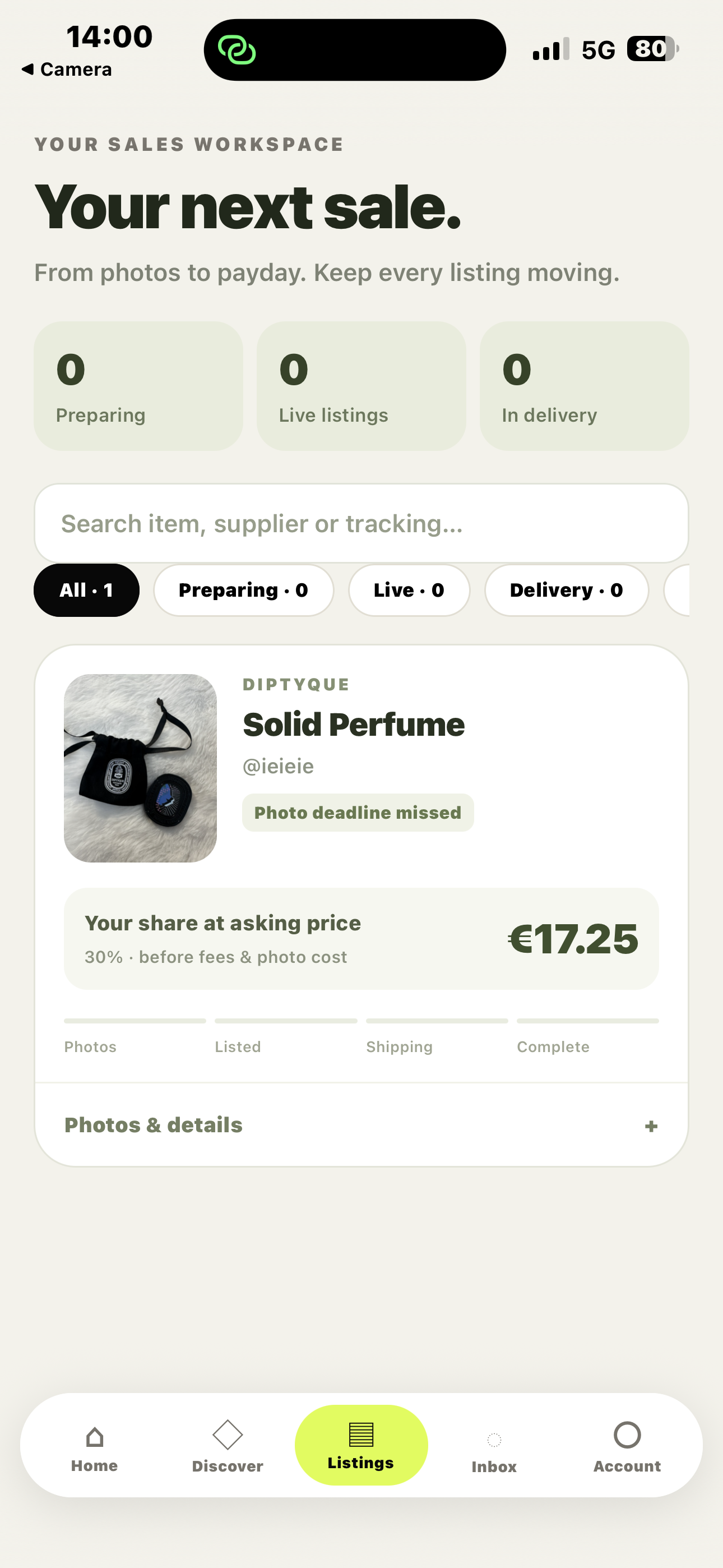 ReList listings workspace